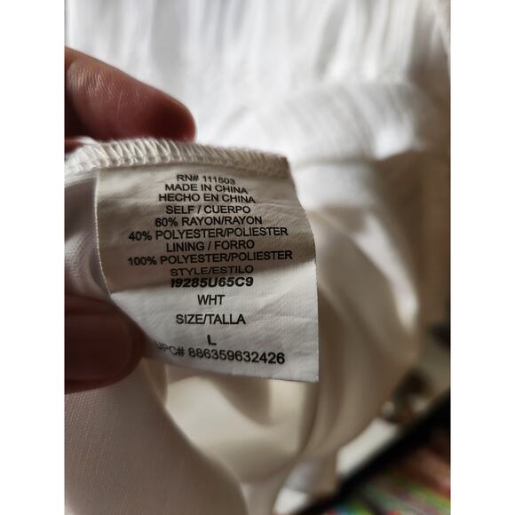 Lily Rose White Lace Summer Tank Midi dress Size Large - Picture 5 of 6